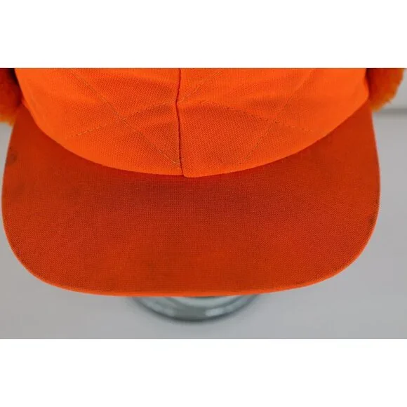 Vtg 70s 80s Streetwear Distressed Quilted Ear Flap Trappers Hunter Hat Medium - Picture 3 of 12